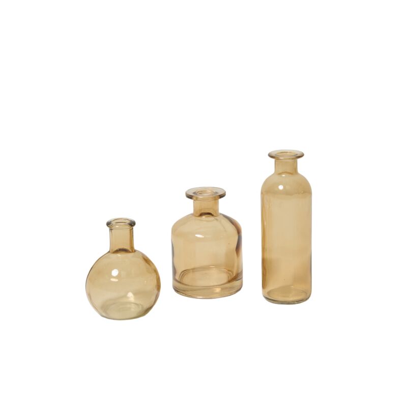AMBER BUDVASES SET OF 3