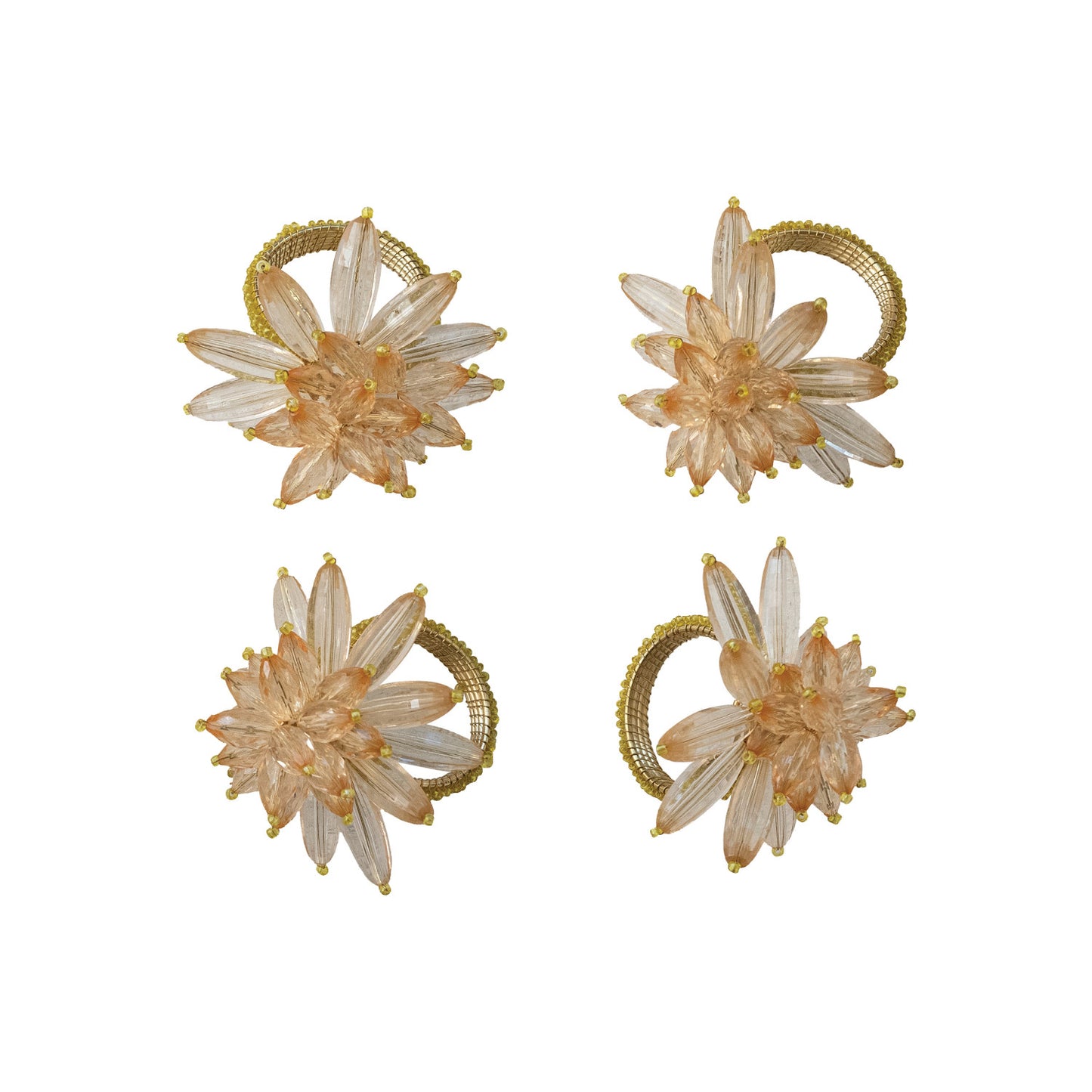 FLOWER NAPKIN RINGS (SET OF 4)