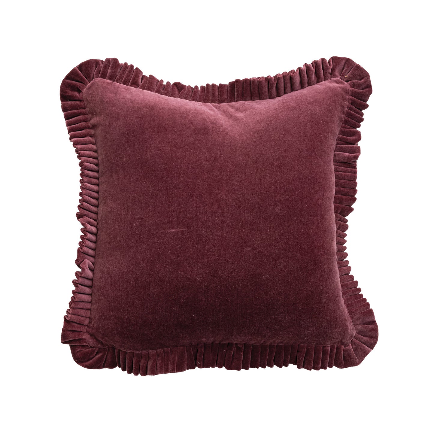 COTTON VELVET BURGUNDY PILLOW