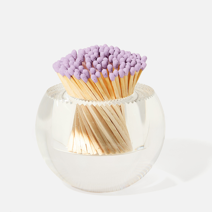 ROUND ACRYLIC MATCH STRIKER IN LAVANDER