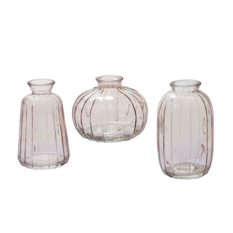 PINK BUDVASES SET OF 3