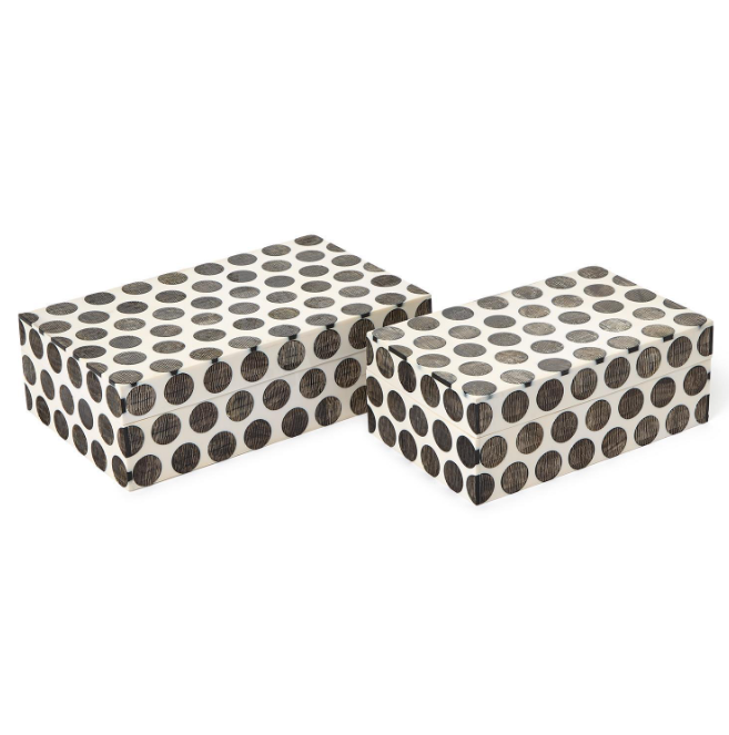CAJAS DECORATIVAS CUERNO Y RECINA SET DE 2