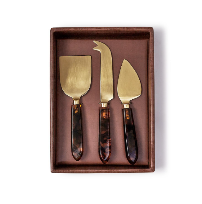 CHEESE SET DE CAREI ACRILICO Y DORADO