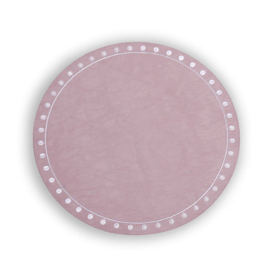 INDIVIDUALES REVERSIBLES ROSADO Y ROSADO CON PUNTOS BLANCOS  (SET DE 4)