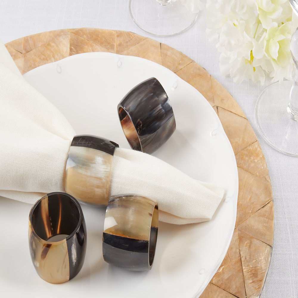HORN NAPKIN RING (SET OF 4)