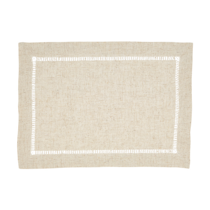 NATURAL SET OF PLACEMAT, DINNER NAPKIN, AND COCKTAIL NAPKIN (3 PCS)