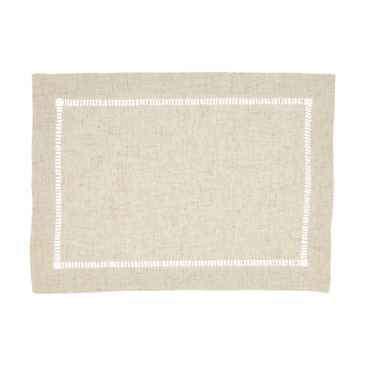 NATURAL SET OF PLACEMAT, DINNER NAPKIN, AND COCKTAIL NAPKIN (3 PCS)