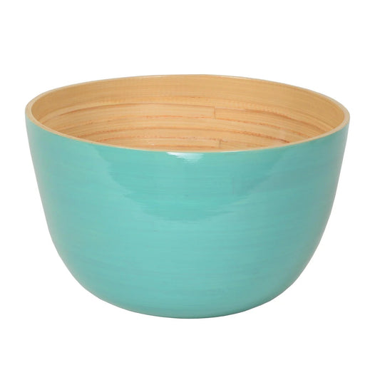 BAMBOO SERVING BOWL LIGHT BLUE