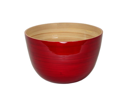 BAMBOO MIXING BOWL SET RED