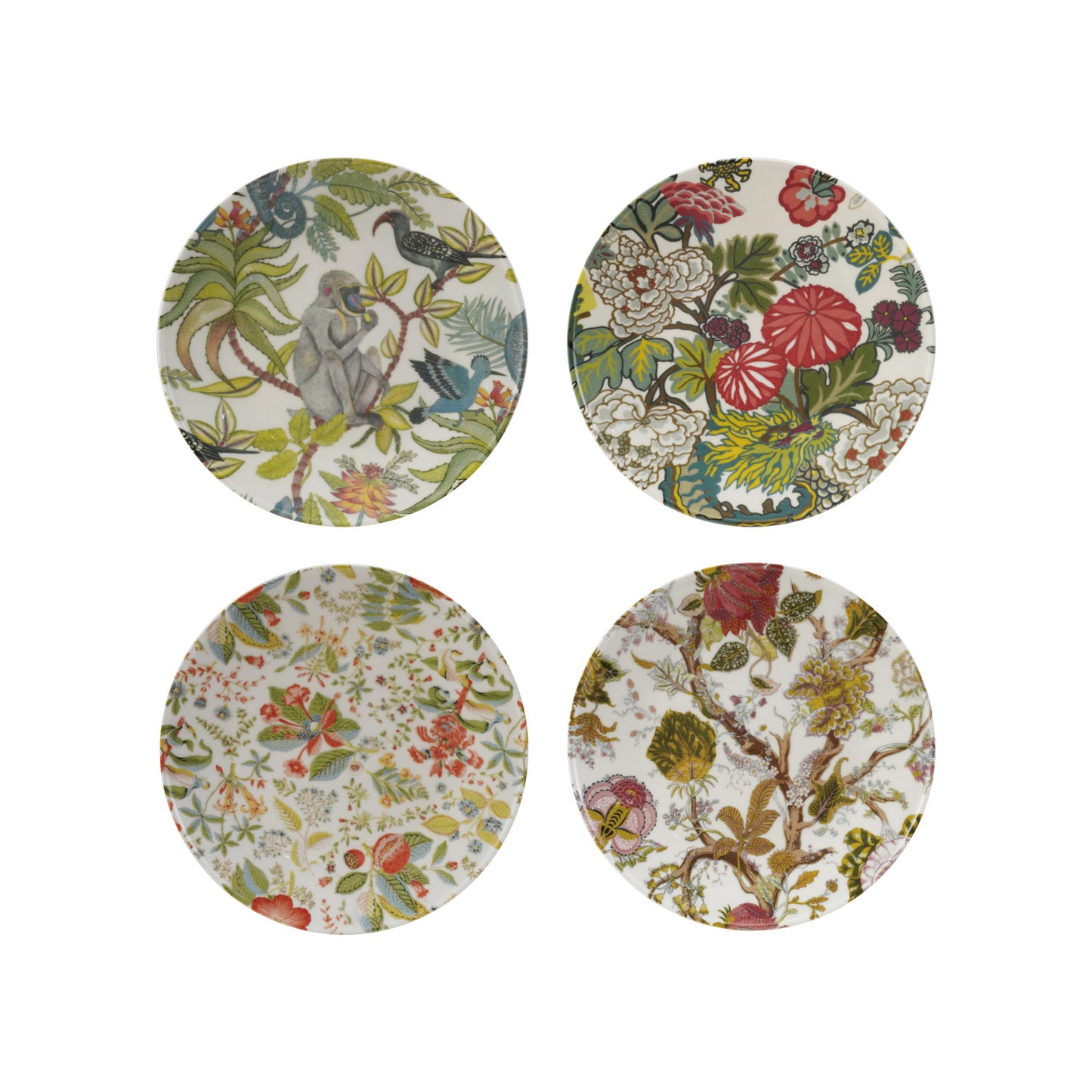 BOTANICAL COCKTAIL PLATES (SET OF 4 STYLES)
