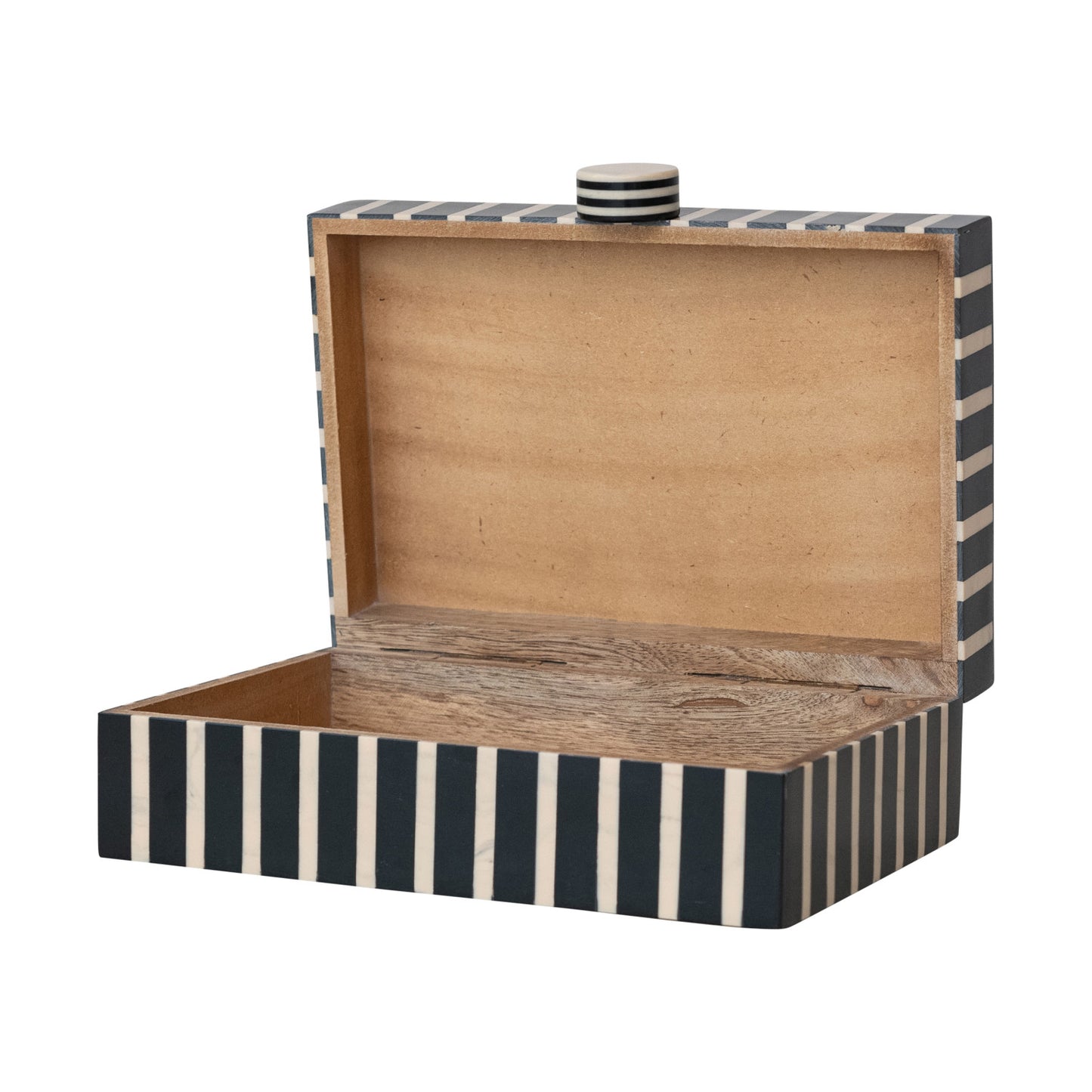 MANGO WOOD & RESIN STRIPED BOX