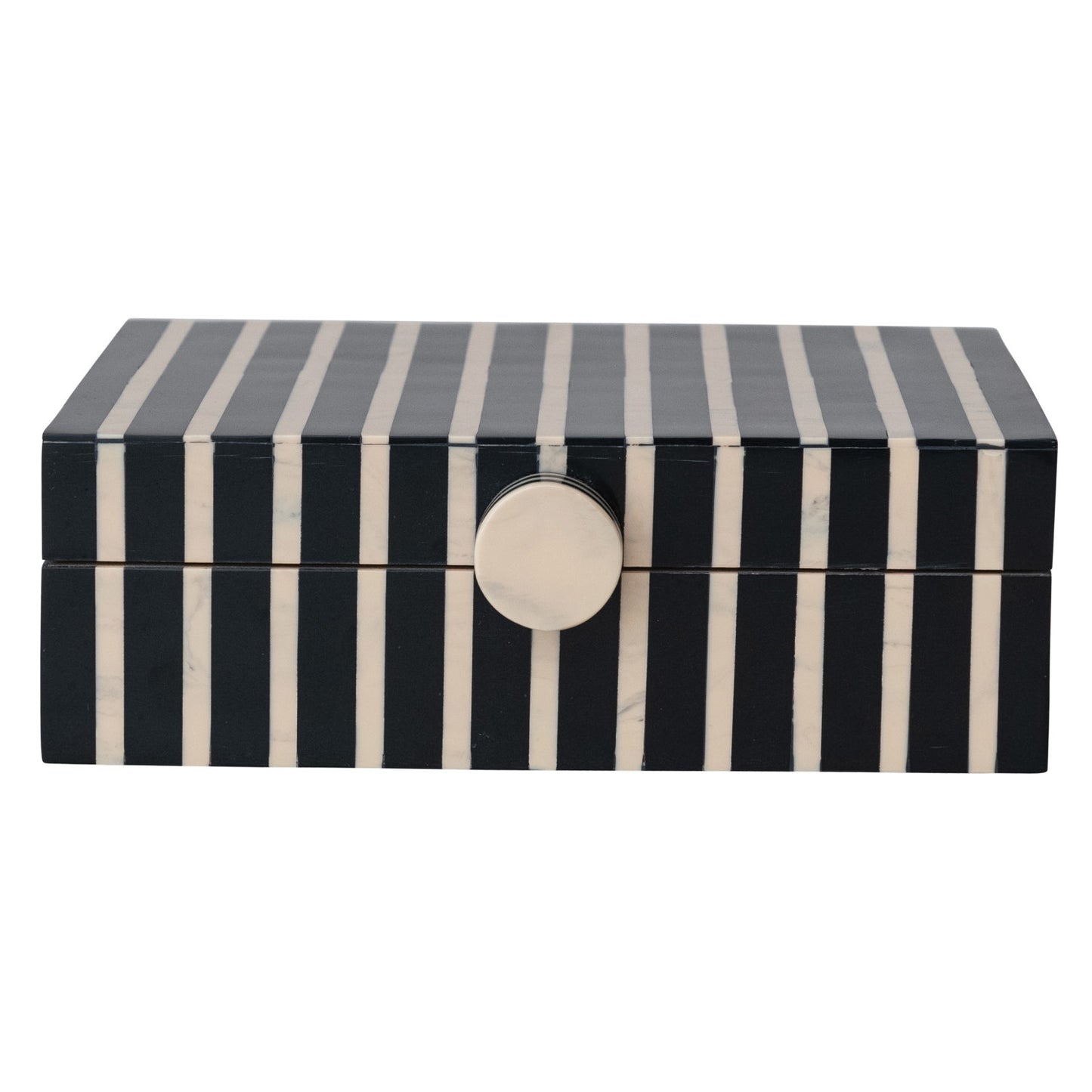 MANGO WOOD & RESIN STRIPED BOX