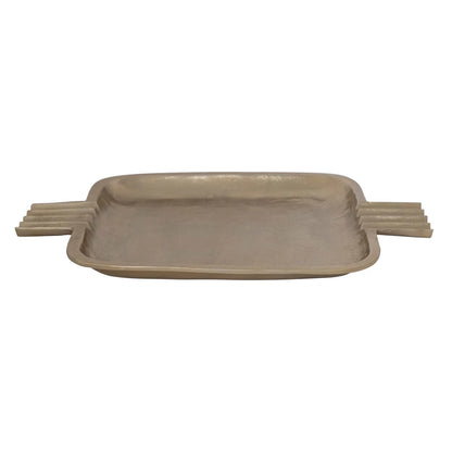 BANDEJA DE ALUMINIO DORADA