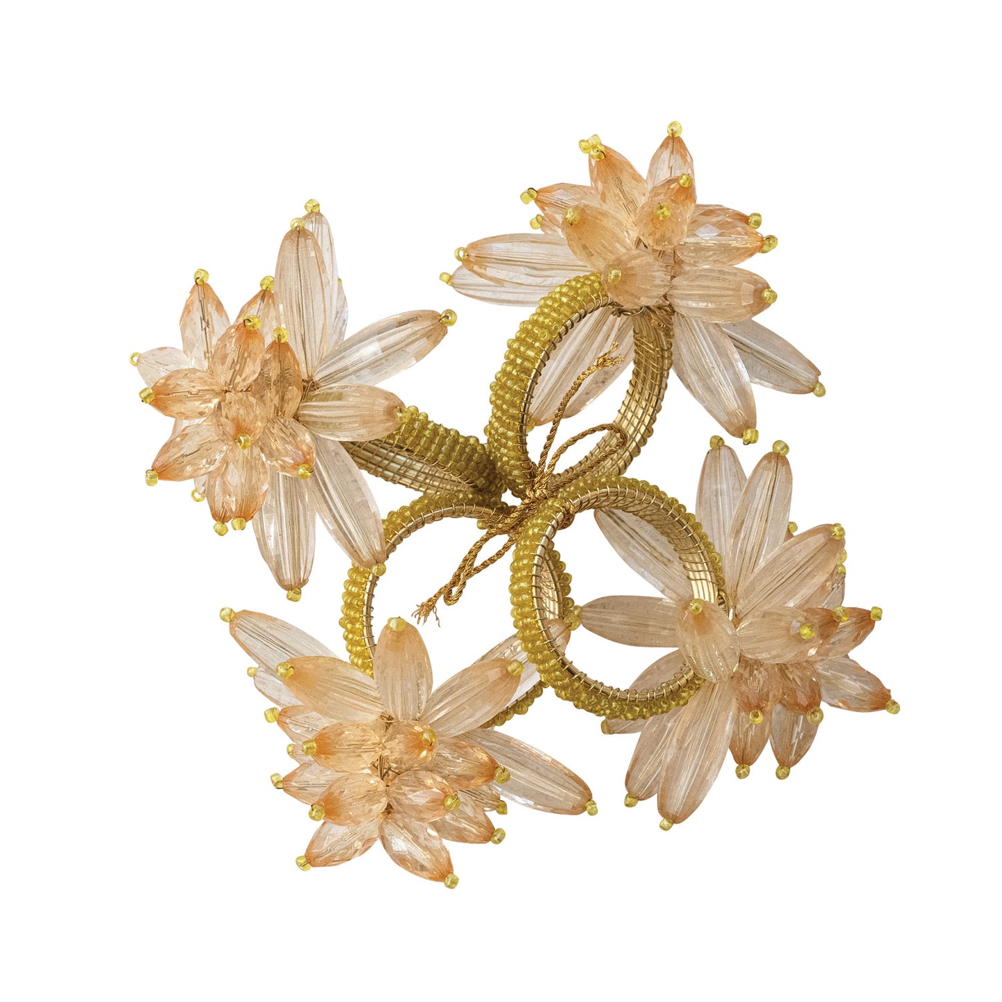 FLOWER NAPKIN RINGS (SET OF 4)