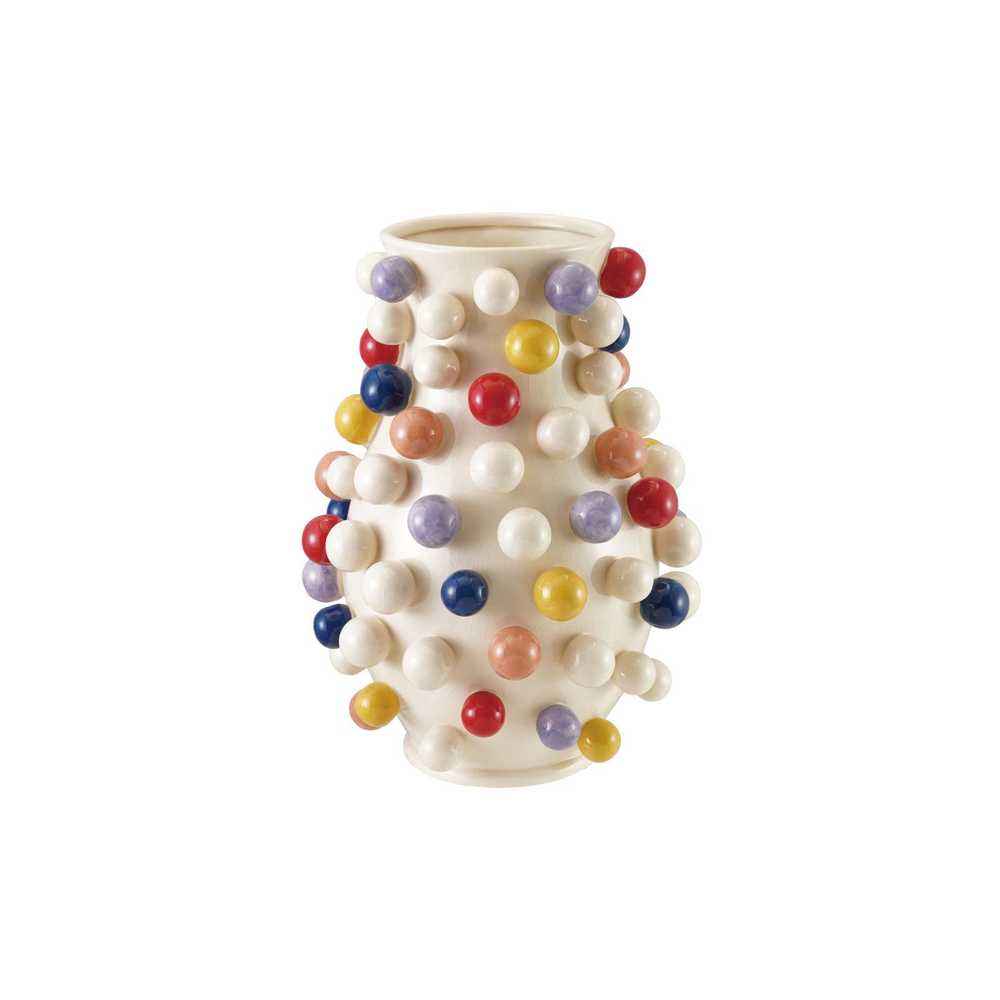 3D BALL MULTI COLOR STONEWARE VASE
