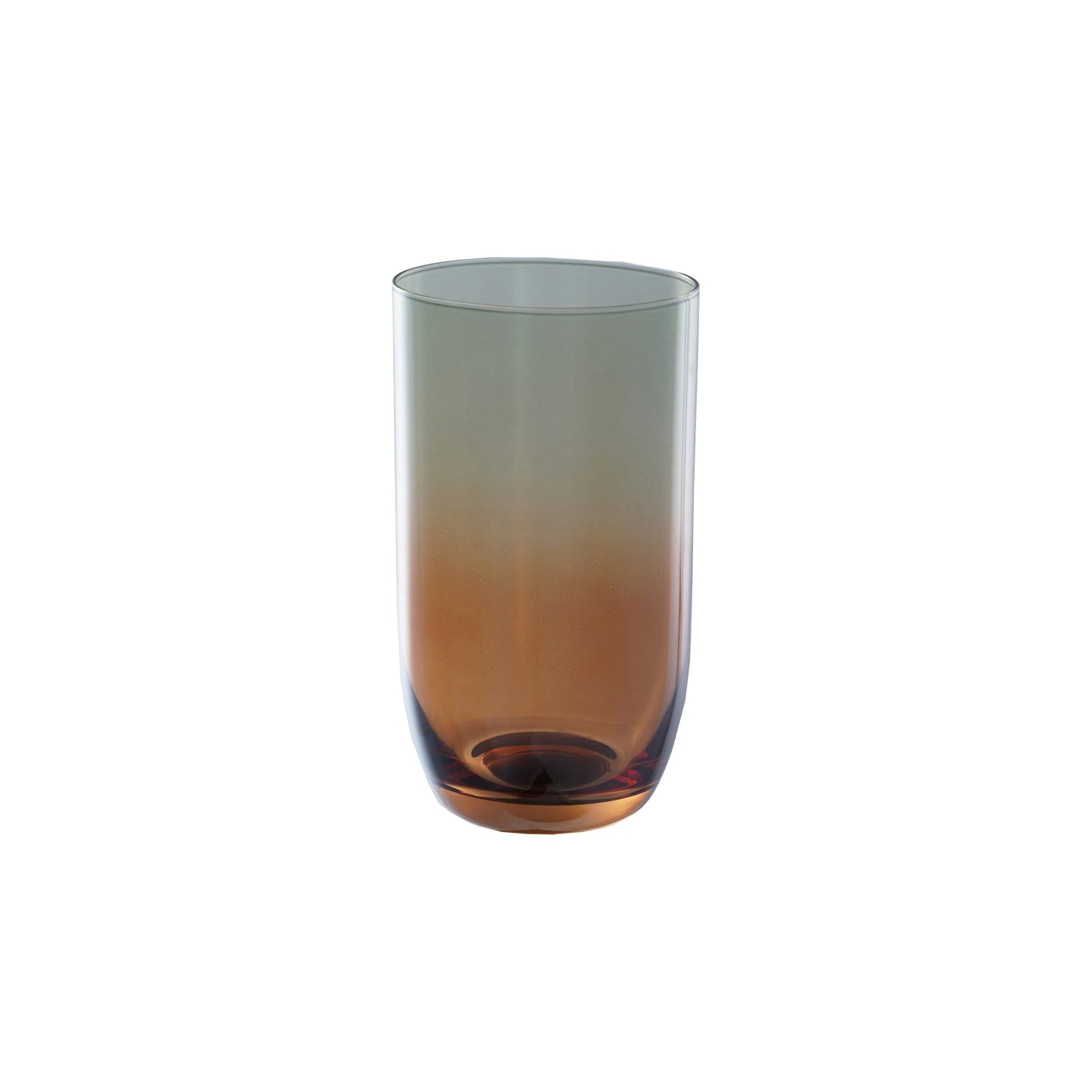 AMBER & GREEN OMBRE GLASS (SET OF 6)