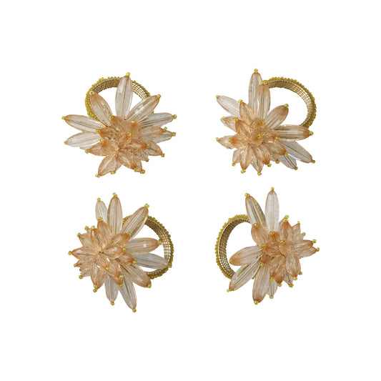 FLOWER NAPKIN RINGS (SET OF 4)