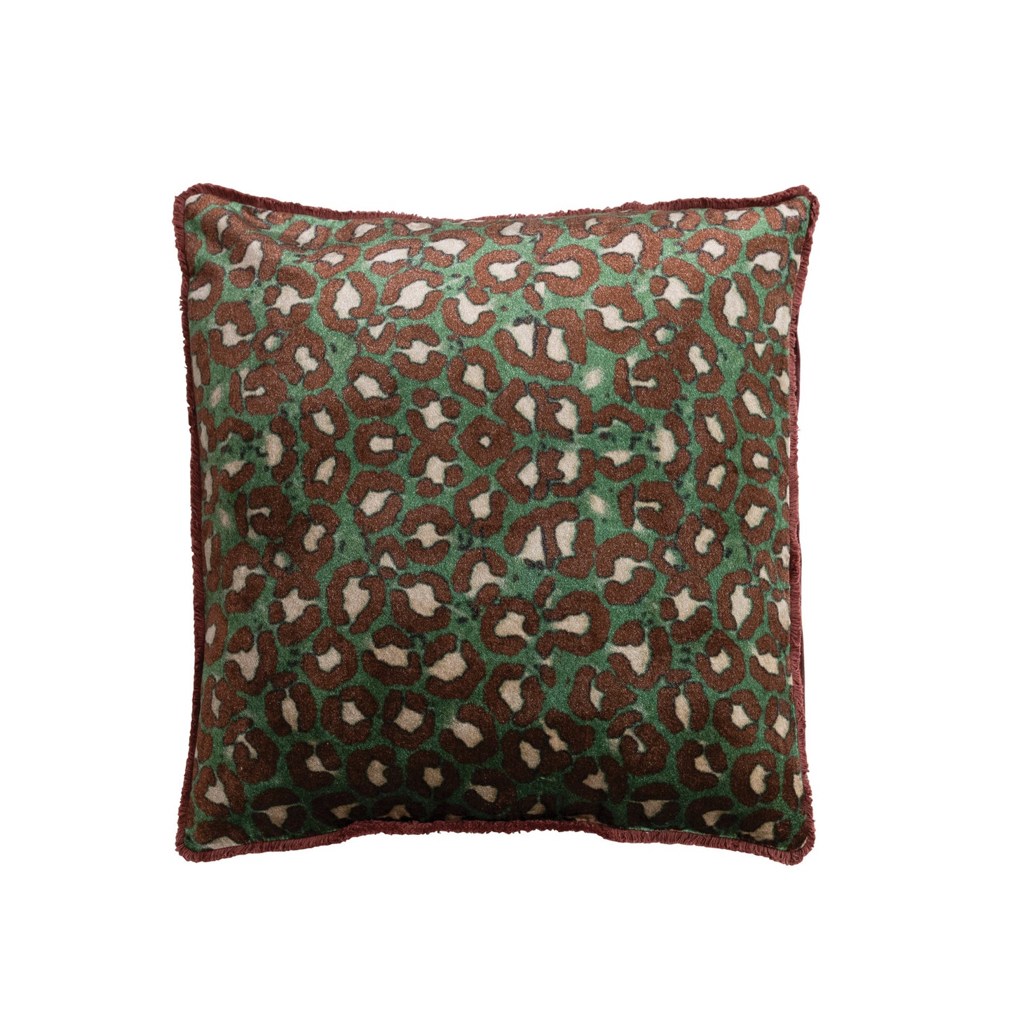 LEOPARD COTTON VELVET PILLOW