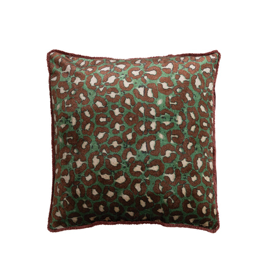 LEOPARD COTTON VELVET PILLOW