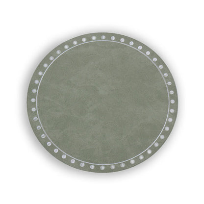 INDIVIDUALES REVERSIBLES VERDE Y VERDE CON PUNTOS BLANCOS (SET DE 4)