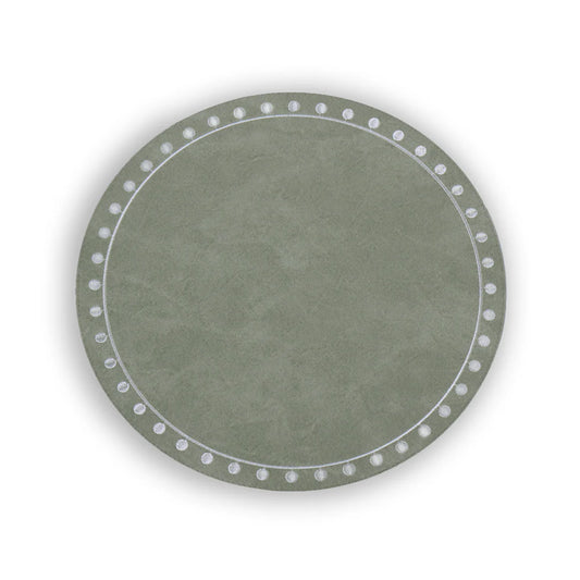 INDIVIDUALES REVERSIBLES VERDE Y VERDE CON PUNTOS BLANCOS (SET DE 4)