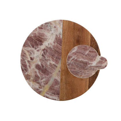 MARBLE & MANGO WOOD SERVING BOARD
