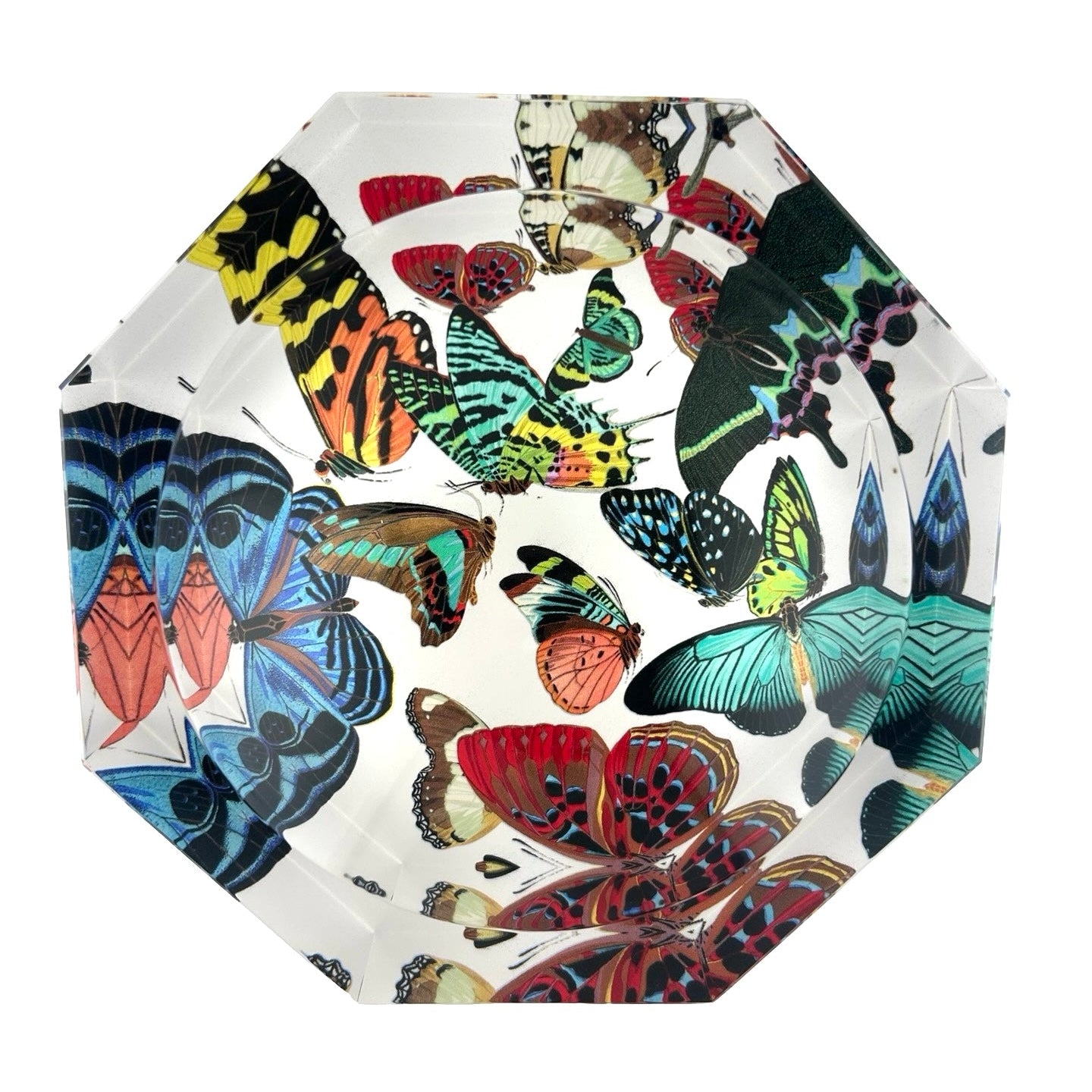 BUTTERFLY ACRYLIC OCTAGON BOWL
