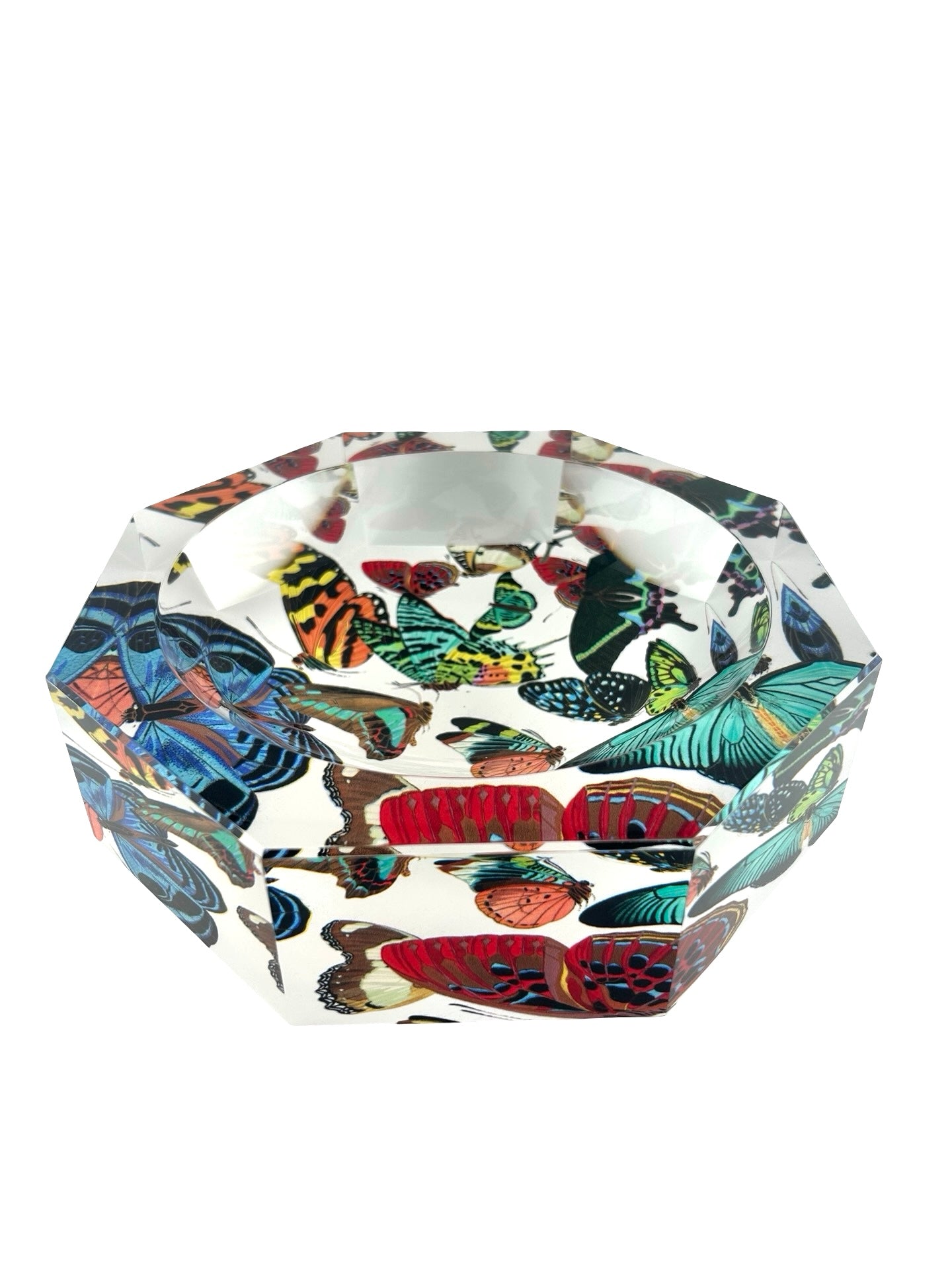 BUTTERFLY ACRYLIC OCTAGON BOWL