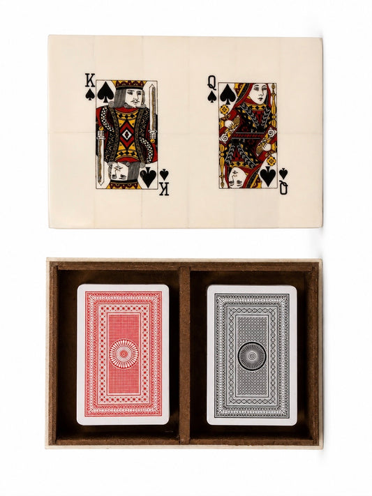 WHITE HORN DOUBLE CARD BOX