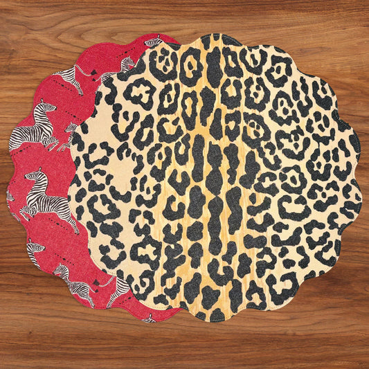 INDIVIDUALES REVERSIBLES ZEBRA Y CHEETAH (SET DE 4)