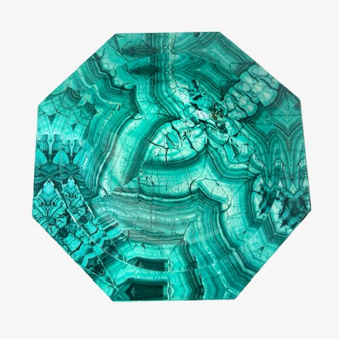 MALACHITE ACRYLIC OCTAGON BOWL