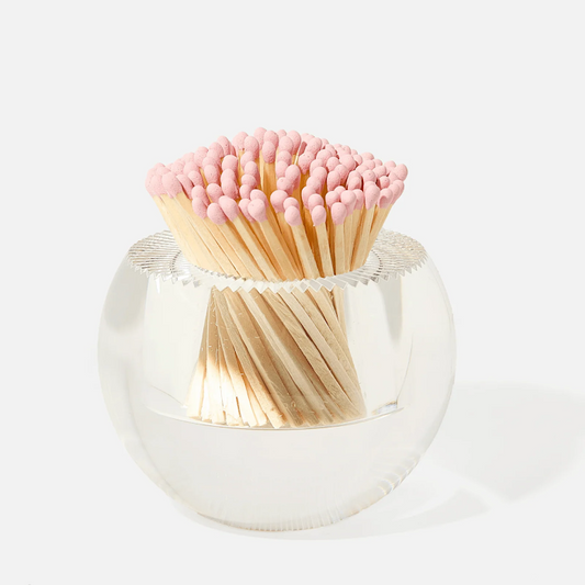 ROUND ACRYLIC MATCH STRIKER IN LIGHT PINK